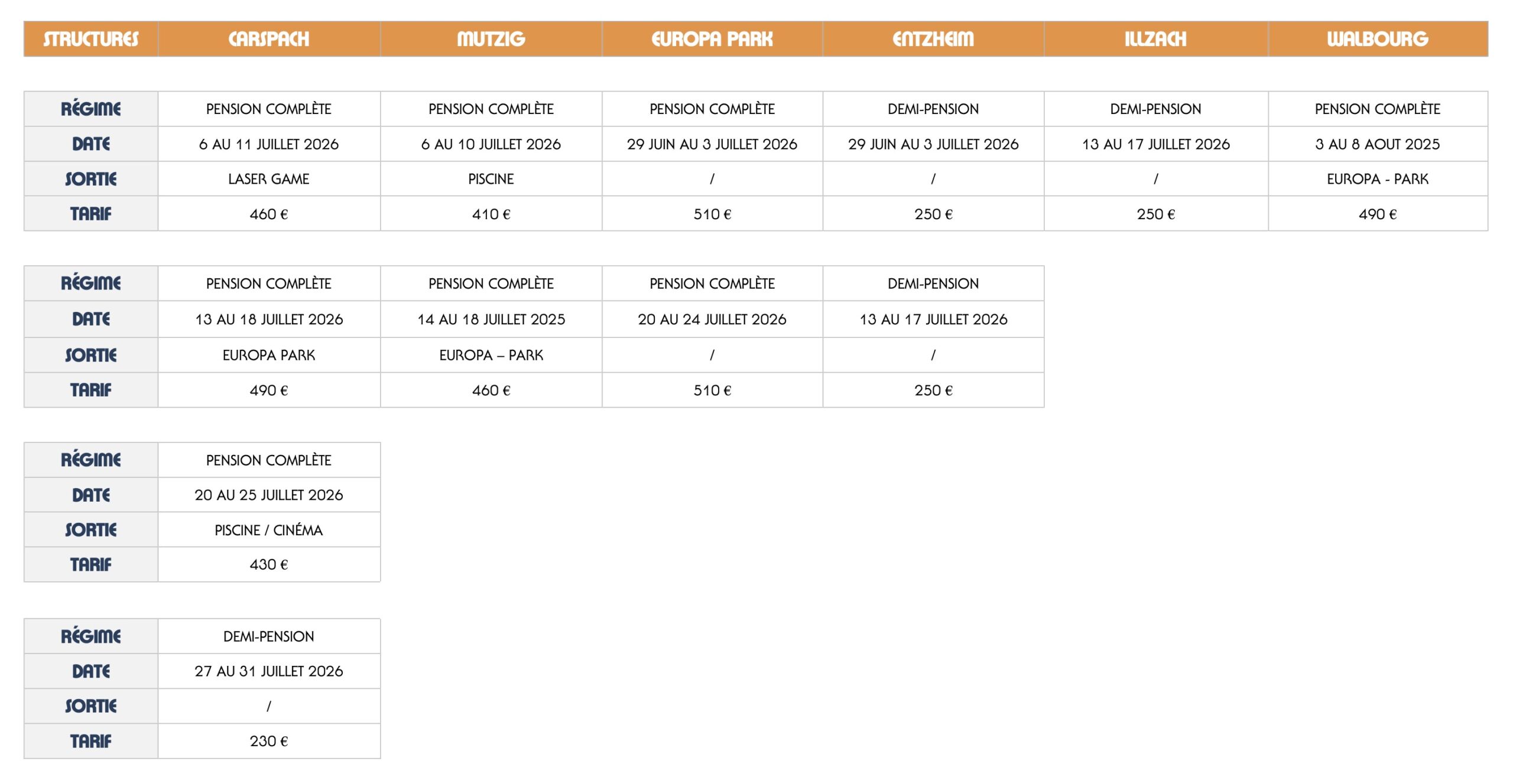 Planning des stages - 2026 copie